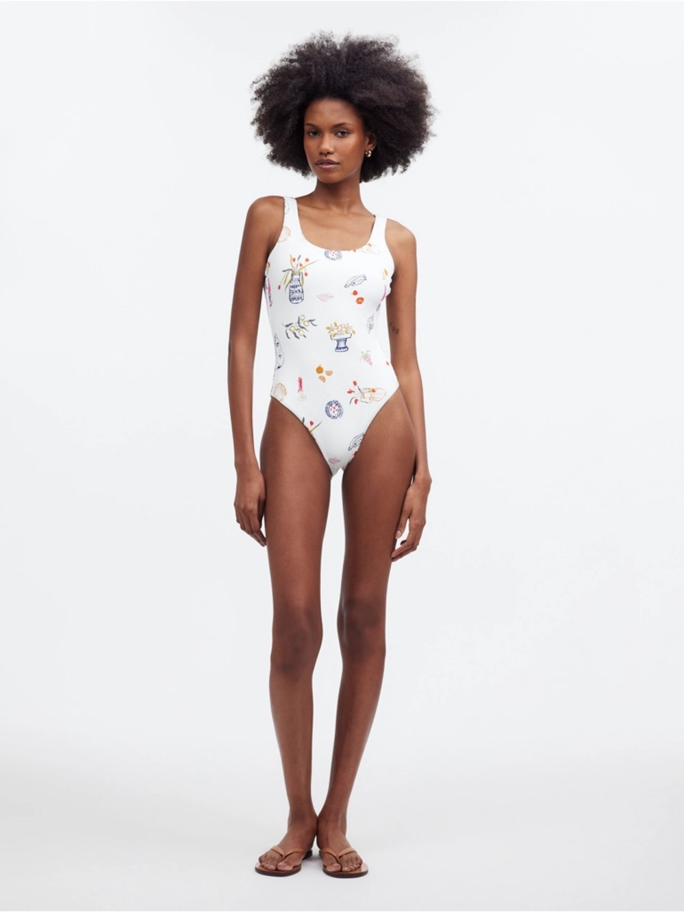NWT madewell x lisa says gah scoopneck one-piece swimsuit - Picture 2 of 7